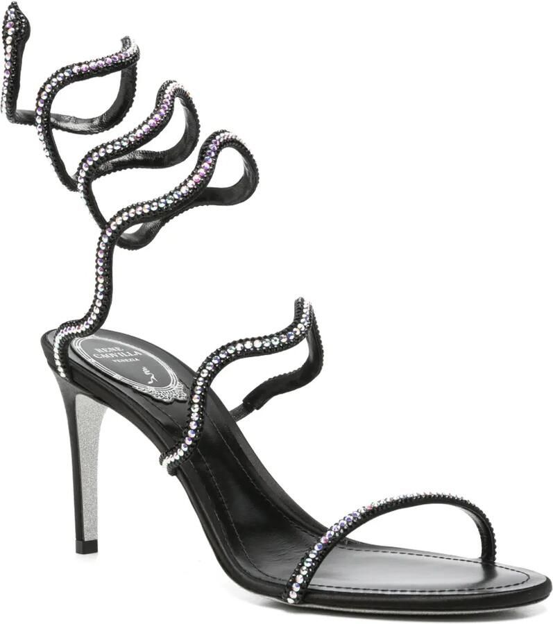 René Caovilla Onda sandalen verfraaid met kristallen Zwart - Foto 2