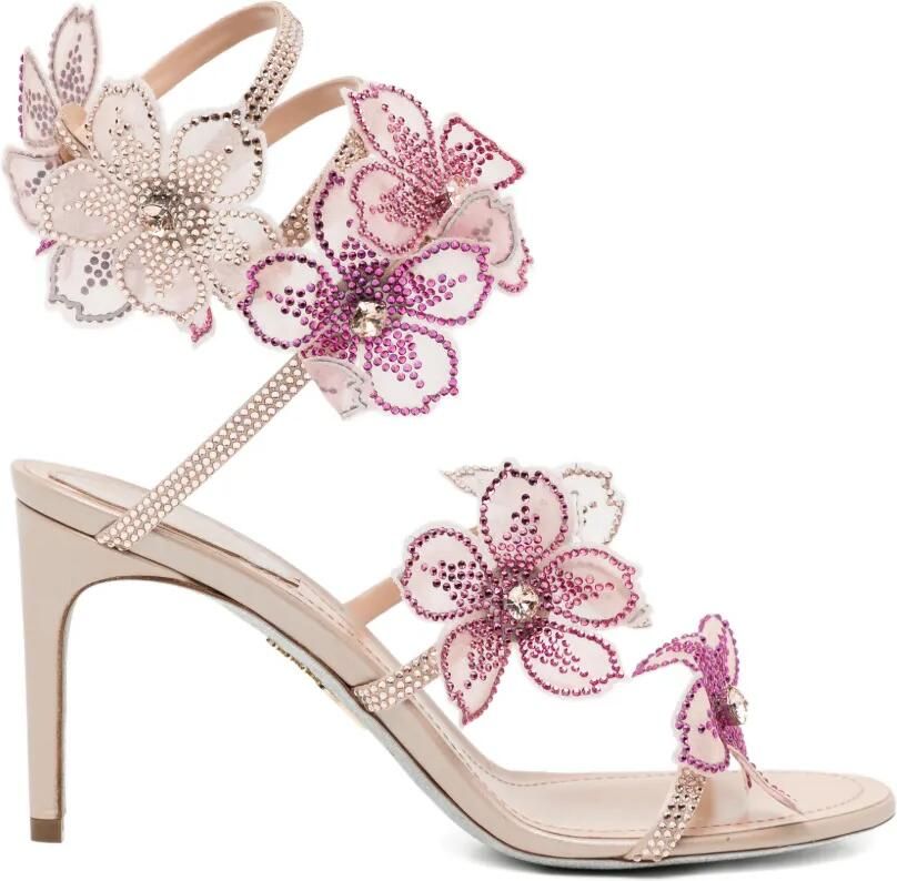 René Caovilla PEACH FLOWER sandalen Beige
