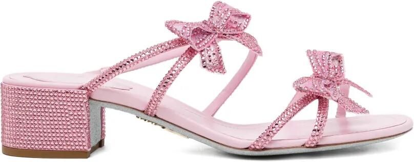 René Caovilla Ribbon sandalen Roze