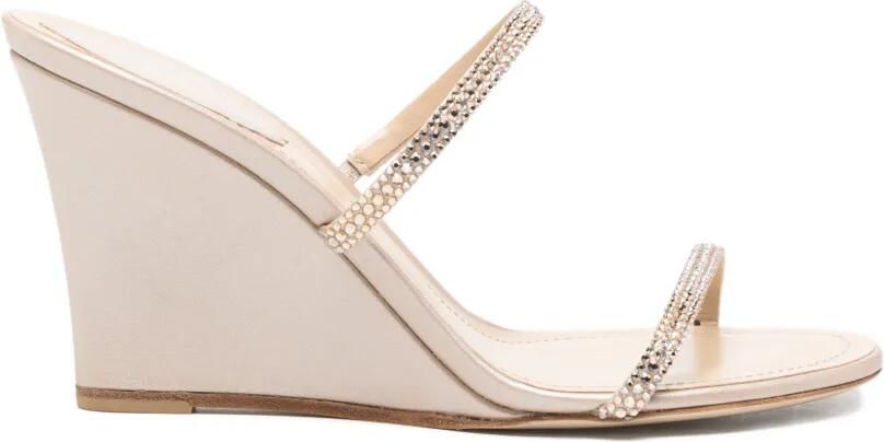 René Caovilla Sandalen met open neus Beige