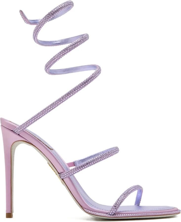 René Caovilla Sandalen met stras Paars