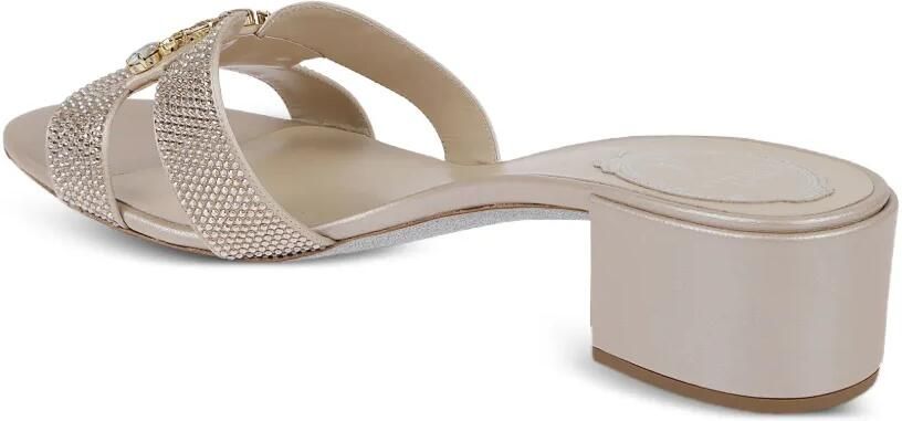René Caovilla Sandalen verfraaid met kristallen Beige - Foto 2