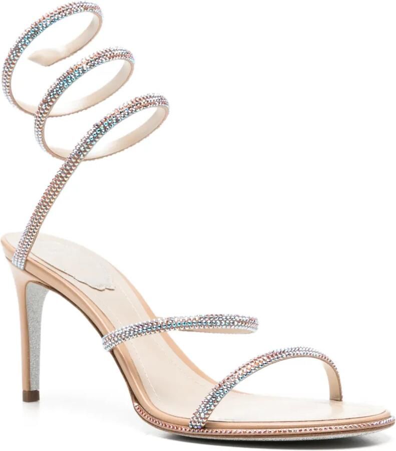 René Caovilla Sandalen verfraaid met kristallen Beige - Foto 2