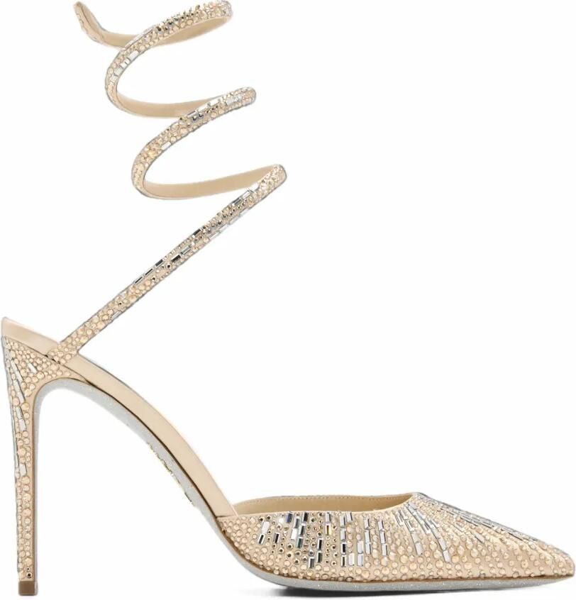 René Caovilla Sarah crystal-embellished mules Goud