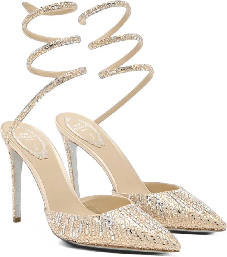 René Caovilla Sarah crystal-embellished mules Goud - Foto 2