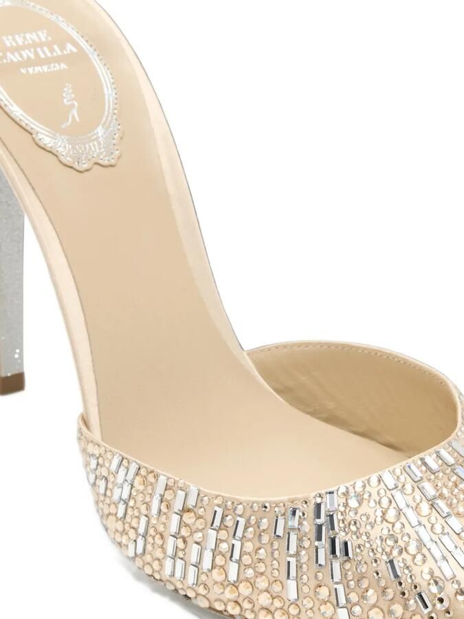 René Caovilla Sarah crystal-embellished mules Goud - Foto 3