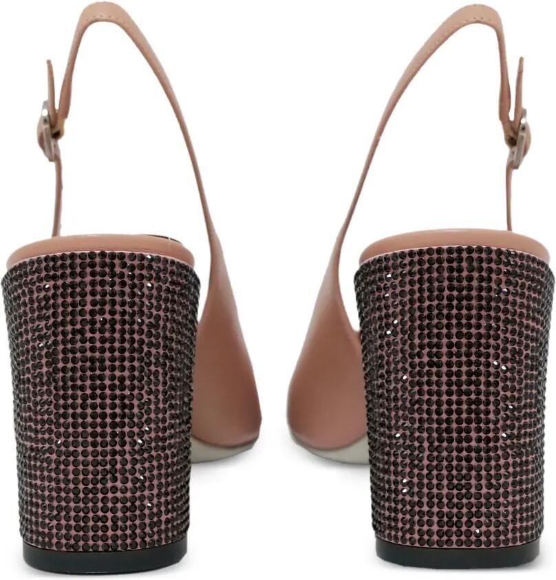 René Caovilla Slingback pumps verfraaid met stras Beige - Foto 4