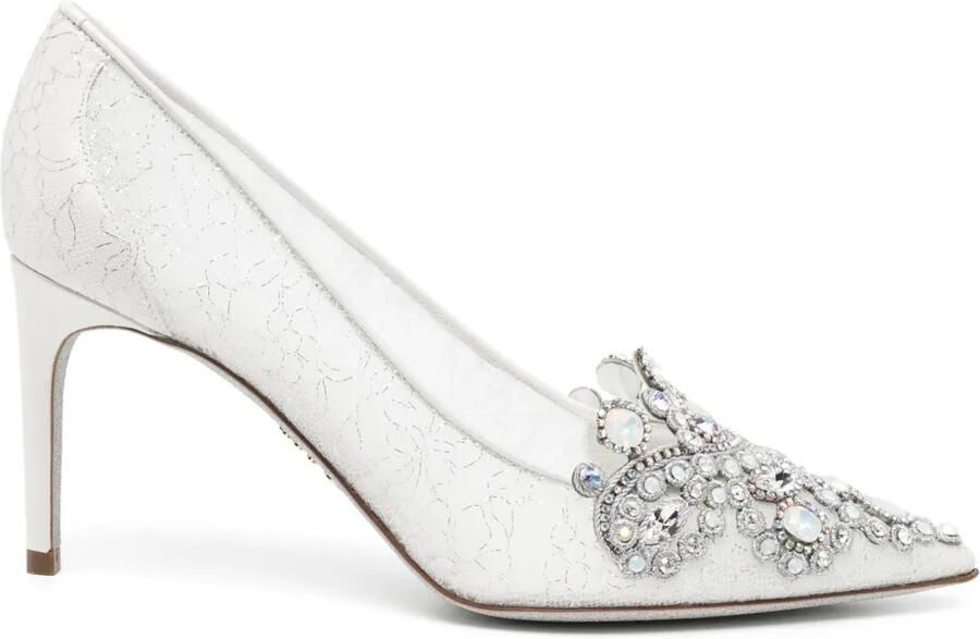 René Caovilla Veneziana 65 pumps met kristal Wit