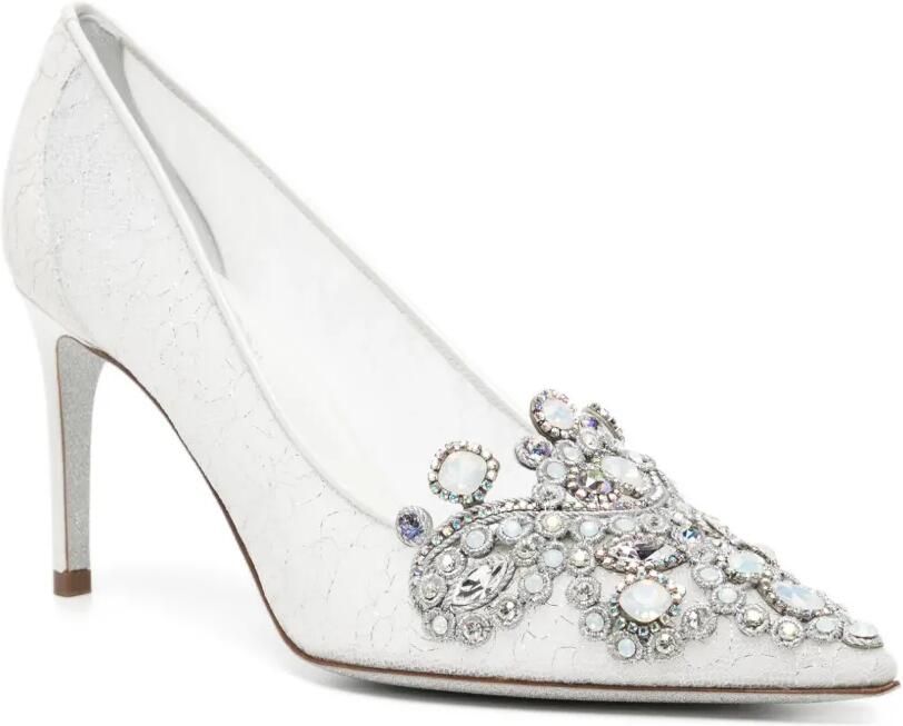 René Caovilla Veneziana 65 pumps met kristal Wit - Foto 3