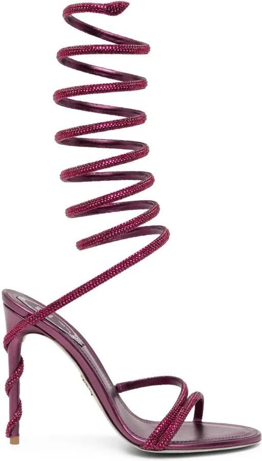 René Caovilla Verfraaide sandalen Rood