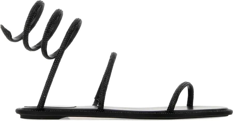René Caovilla Verfraaide sandalen Zwart