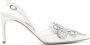 René Caovilla Slingback pumps verfraaid met kant Wit - Thumbnail 1