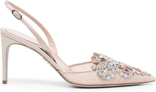 René Caovilla Veneziana slingback pumps Roze