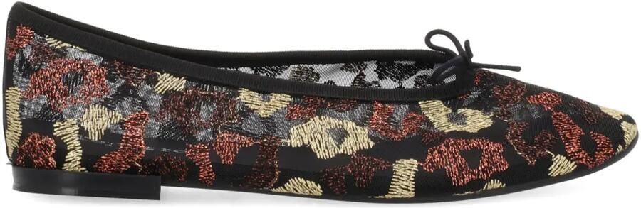 Repetto Ballerina's met bloemenprint Zwart