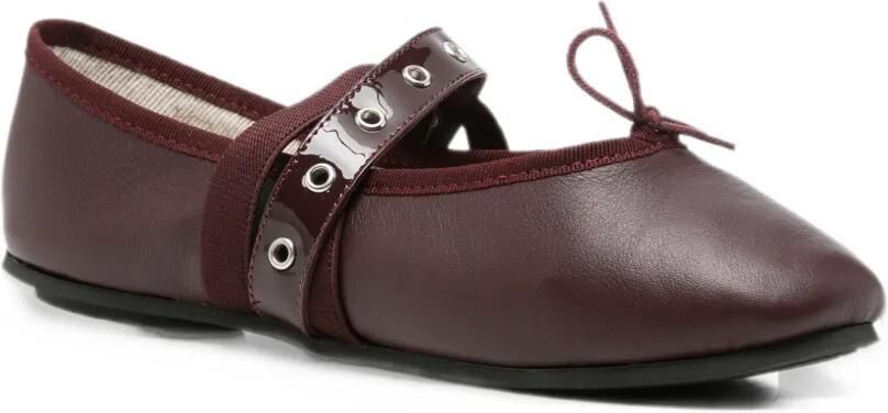 Repetto buckle-strap bow-detail ballet flats Rood