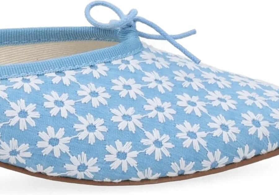 Repetto Camille muiltjes met bloemenprint en strikdetail Blauw - Foto 2