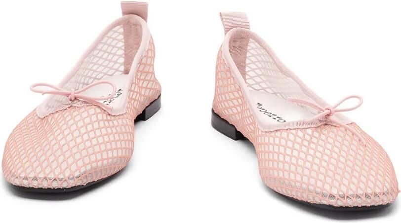Repetto Mesh ballerina's met strikdetail Wit - Foto 3