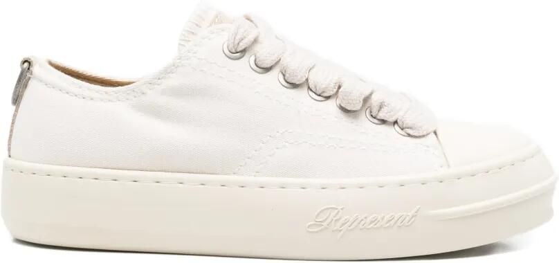Represent Sneakers met logo-reliëf Beige