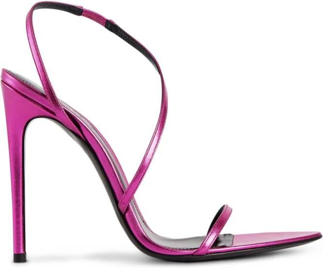 Retrofete Naomi 110 mm leren sandalen Roze