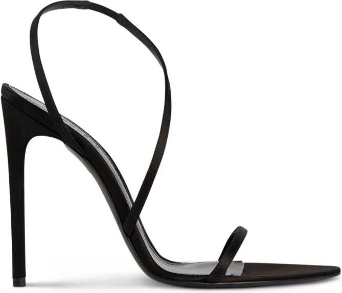 Retrofete Naomi 110 mm leren sandalen Zwart