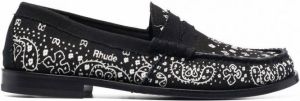 Rhude Loafers met bandanaprint Zwart