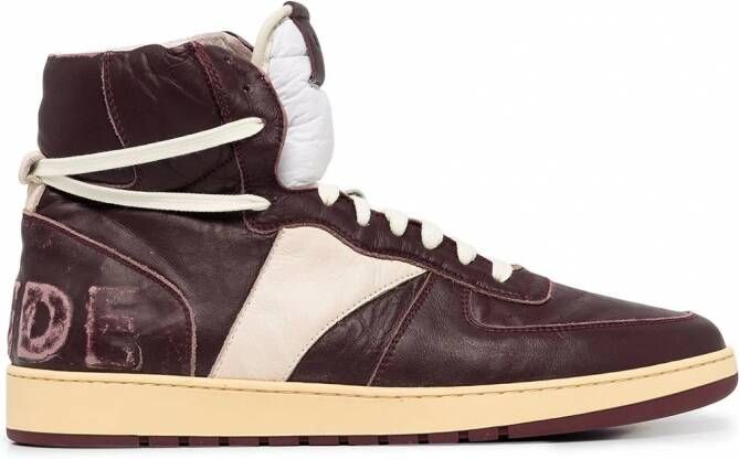 RHUDE Rhecess high-top sneakers Rood