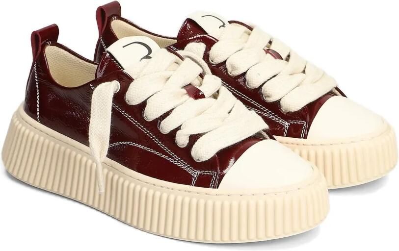 Rhun 2020 pre-owned sneakers met gekreukte afwerking Rood