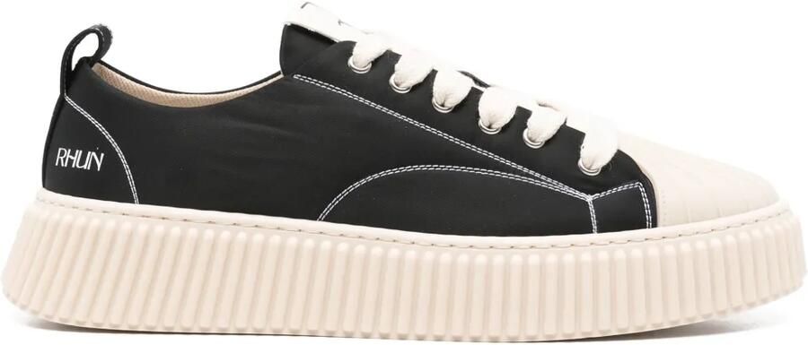 Rhun 2020 sneakers met contrasterende stiksels en Trebleshell-neus Zwart