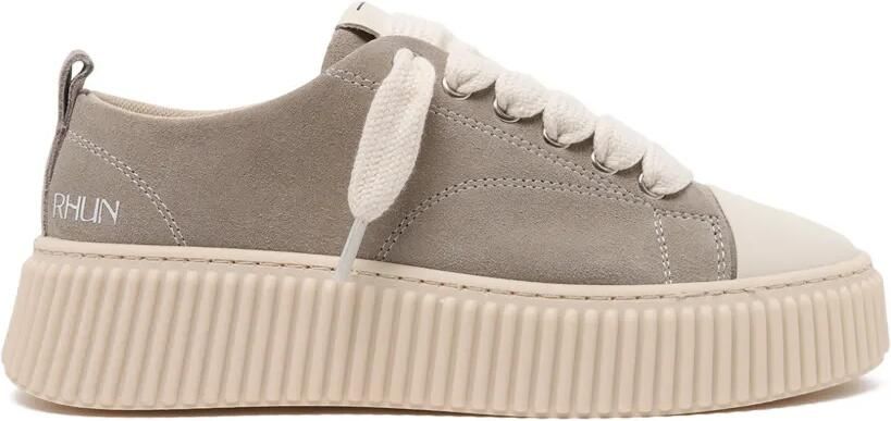 Rhun 2020 suede flatform sneakers Beige