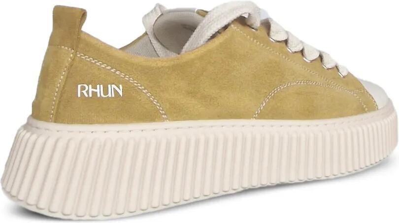 Rhun 2020 Treble suède sneakers met plateauzool Geel - Foto 3