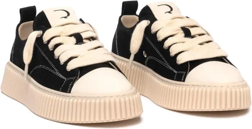 Rhun Sneakers met plateauzool en contrasterende stiksels Zwart - Foto 2