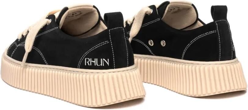 Rhun Sneakers met plateauzool en contrasterende stiksels Zwart - Foto 3