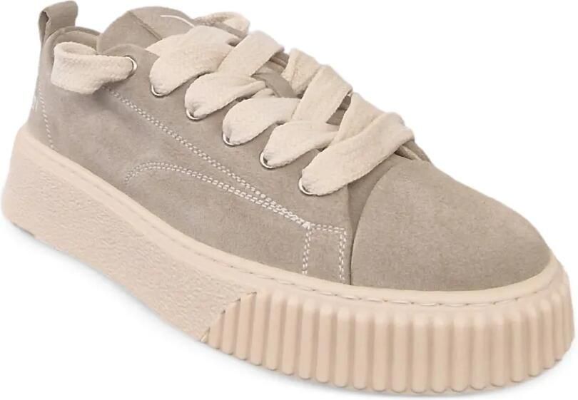 Rhun Suède sneakers met plateauzool Beige - Foto 2