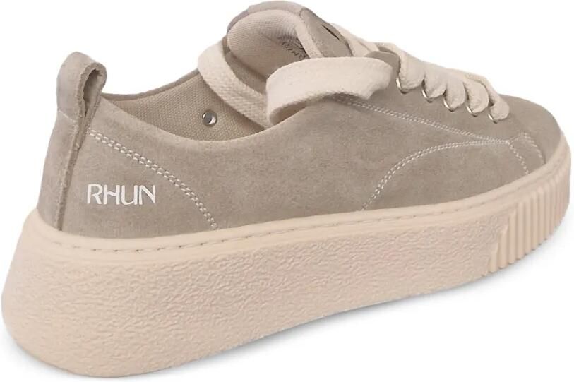 Rhun Suède sneakers met plateauzool Beige - Foto 3