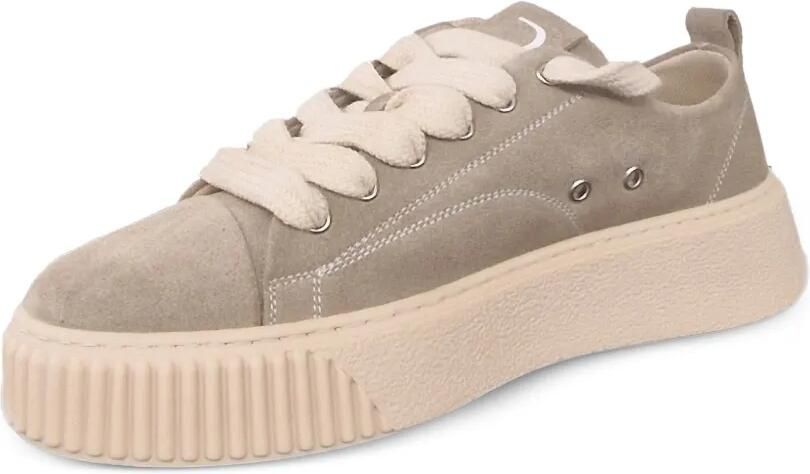 Rhun Suède sneakers met plateauzool Beige - Foto 4