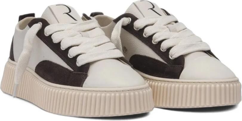 Rhun Treble 2027 panelled grained calf leather sneakers Beige