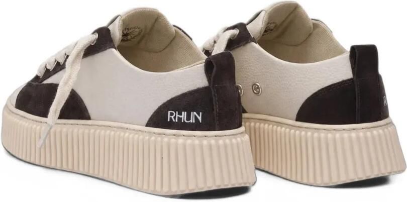 Rhun Treble 2027 panelled grained calf leather sneakers Beige - Foto 2