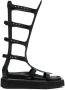 Rick Owens Cyclops Spartan leren sandalen Zwart - Thumbnail 1