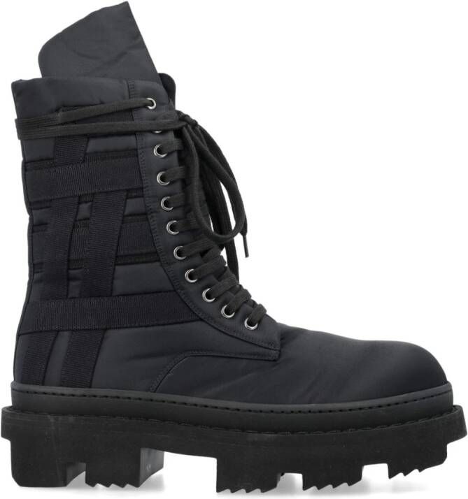 Rick Owens DRKSHDW Army Megatooth lace-up boots Zwart