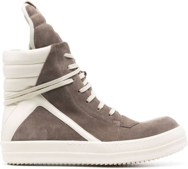 Rick Owens DRKSHDW Moody Geosbasket suède sneakers Grijs