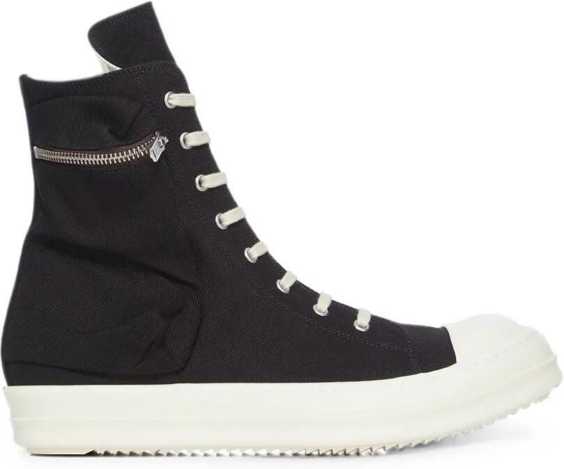 Rick Owens DRKSHDW Cargo Sneaks high-top katoenen sneakers Zwart