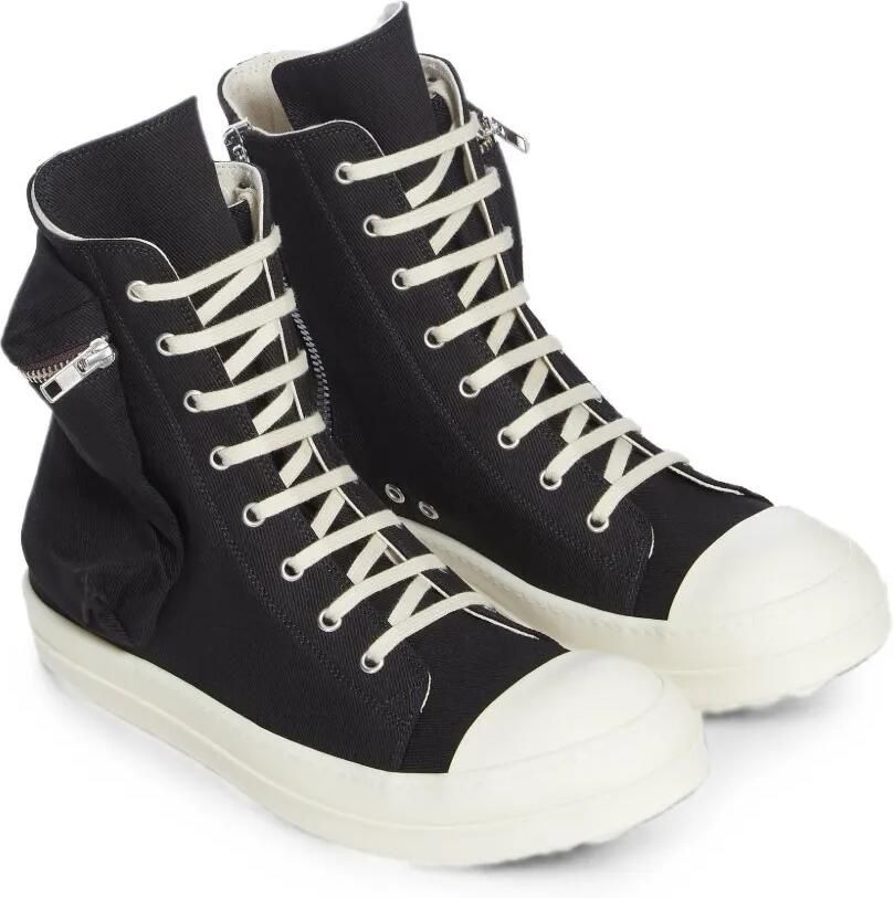 Rick Owens DRKSHDW Cargo Sneaks high-top katoenen sneakers Zwart - Foto 3