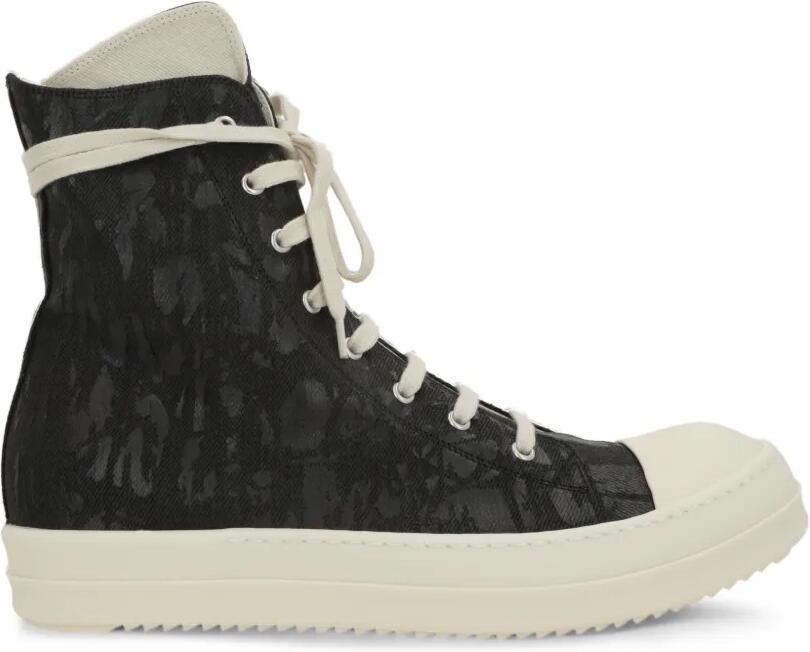 Rick Owens DRKSHDW Gecoate high-top sneakers Zwart