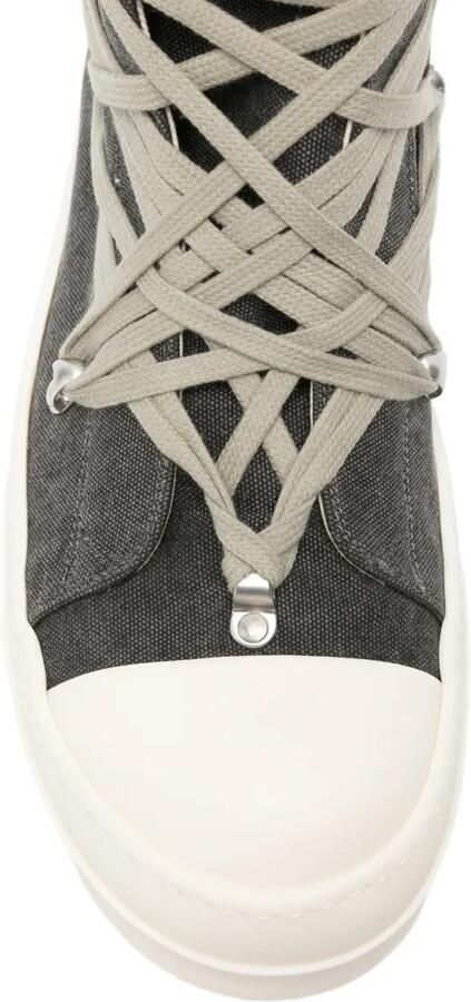 Rick Owens DRKSHDW Megalace high-top sneakers Grijs - Foto 4