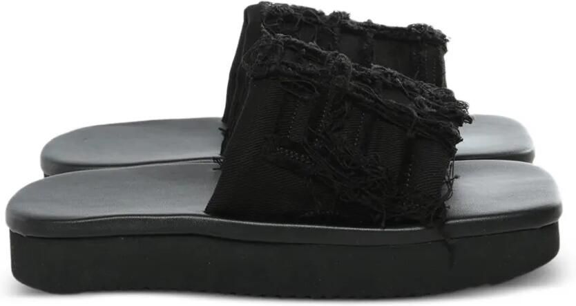 Rick Owens DRKSHDW Sandalen met franje Zwart