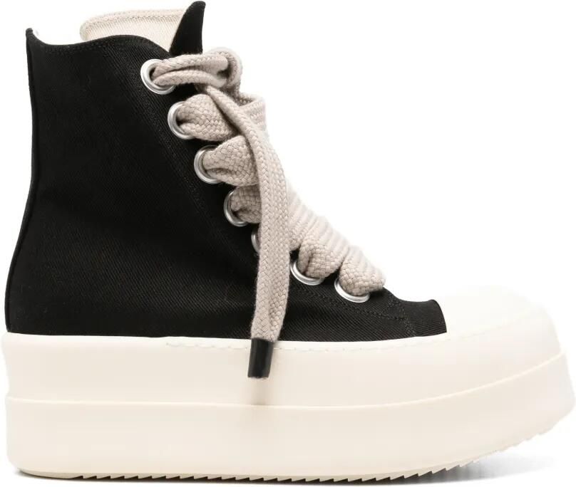 Rick Owens DRKSHDW Sneakers met plateauzool en grove veters Zwart