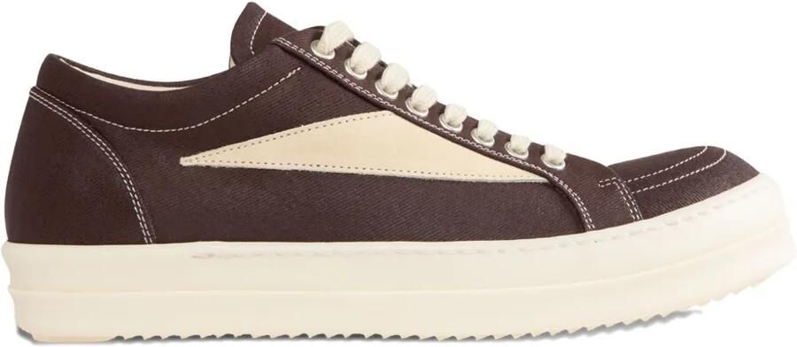 Rick Owens DRKSHDW Sneakers met vlakken en veters Bruin