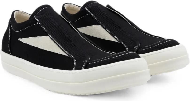 Rick Owens DRKSHDW Tower veterloze denim sneakers met geverfd effect Zwart - Foto 3