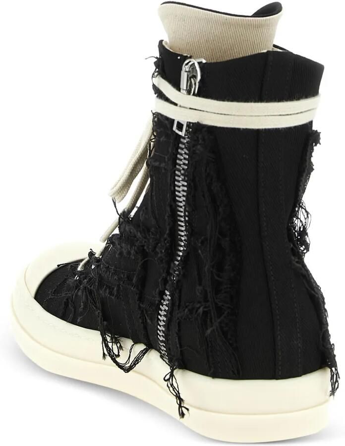 Rick Owens DRKSHDW Sneaks high-top sneakers met franje Zwart - Foto 2