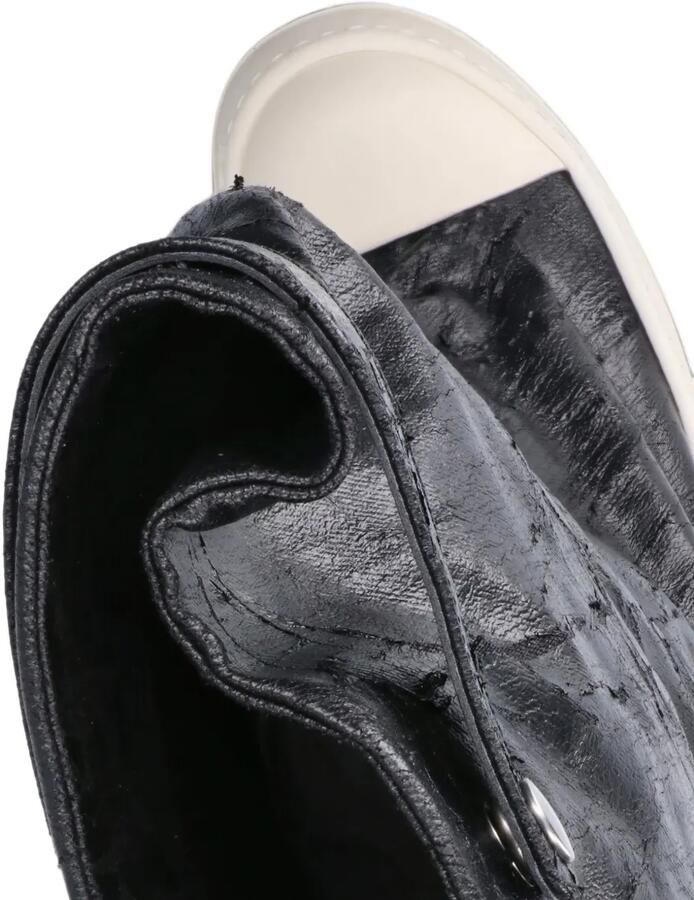 Rick Owens DRKSHDW Tower Elephant gecoate canvas laarzen Zwart